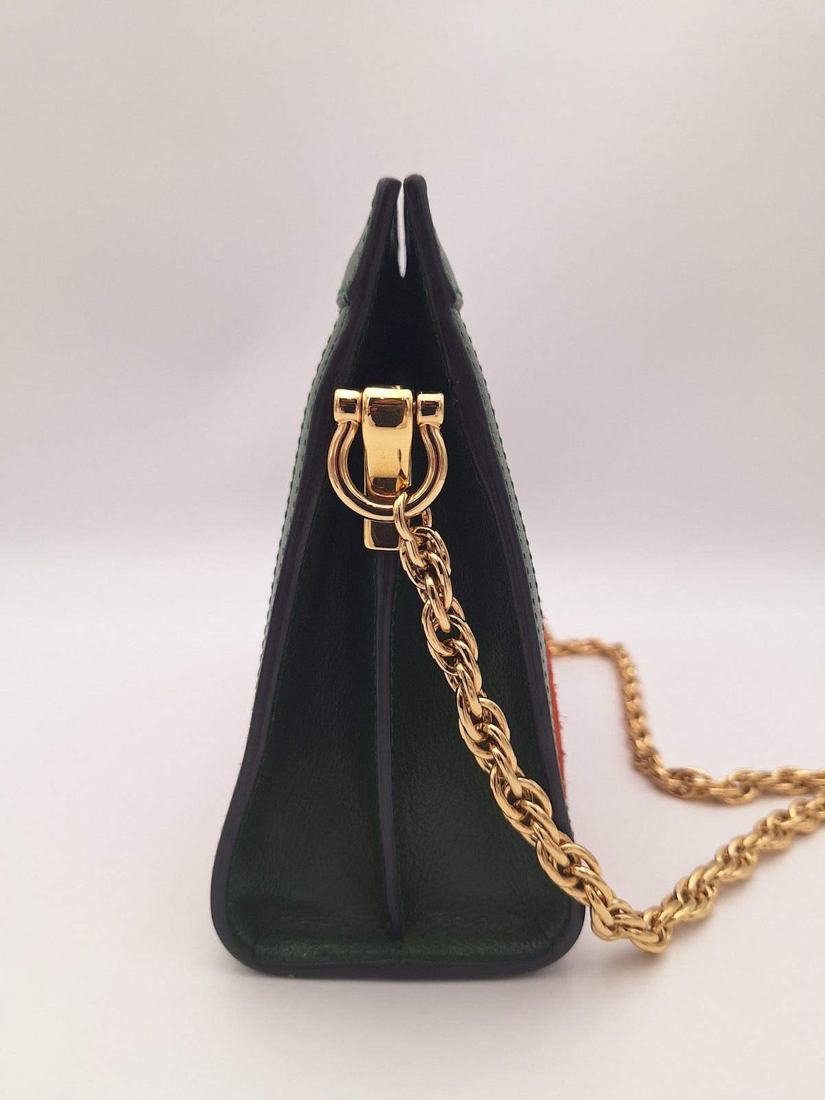 Gucci Ophidia Small Suede Shoulder Bag Orange Green