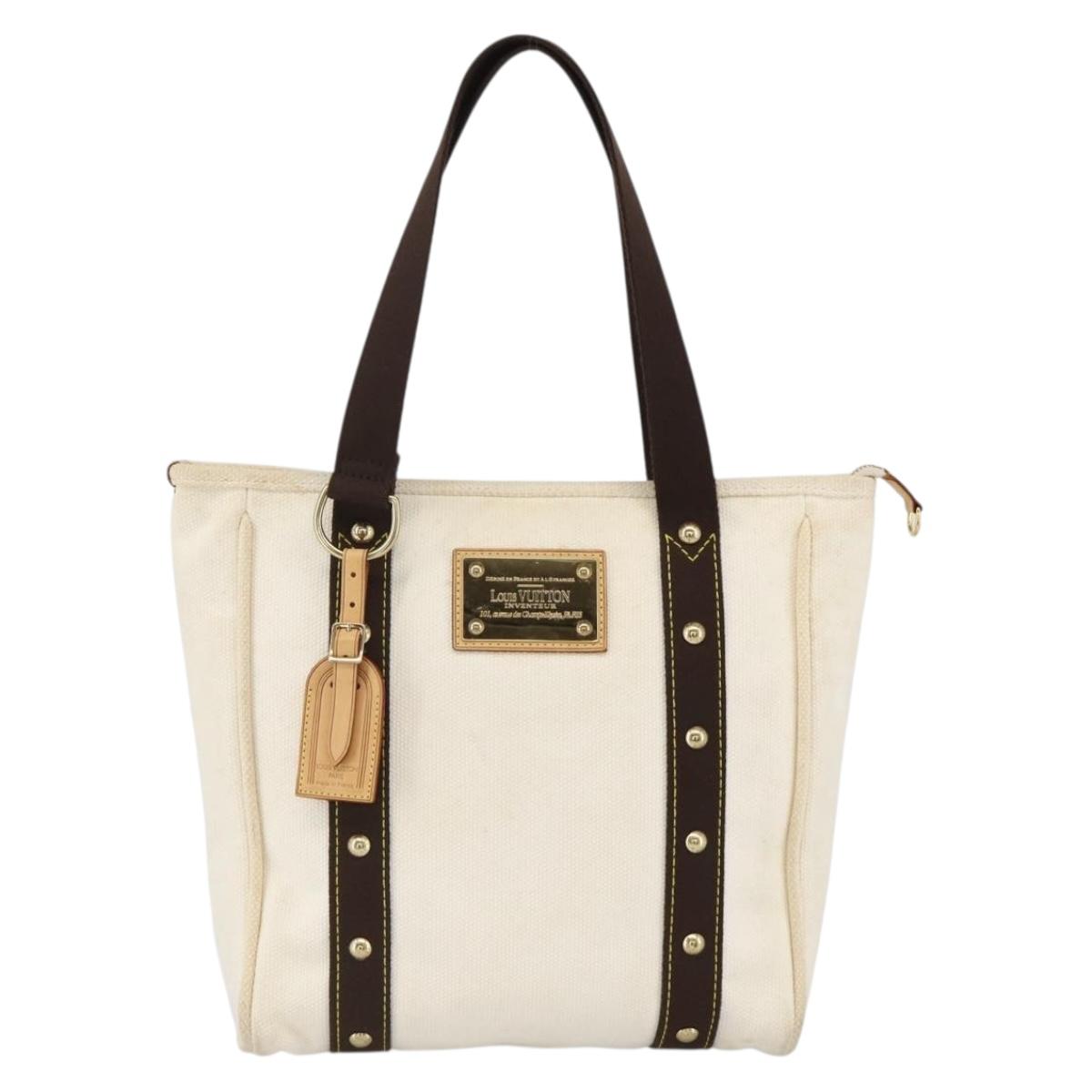 Louis Vuitton Antigua Cabas MM Tote Bag White