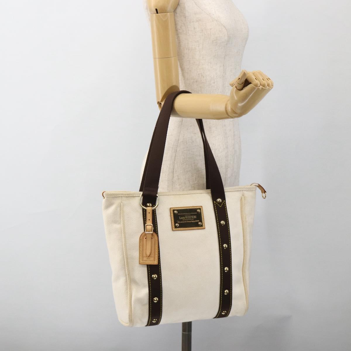 Louis Vuitton Antigua Cabas MM Tote Bag White