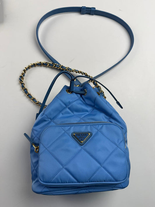 Prada Blue Re-Nylon 1995 Chain Shoulder Bag 1BH038 (B1660409S)