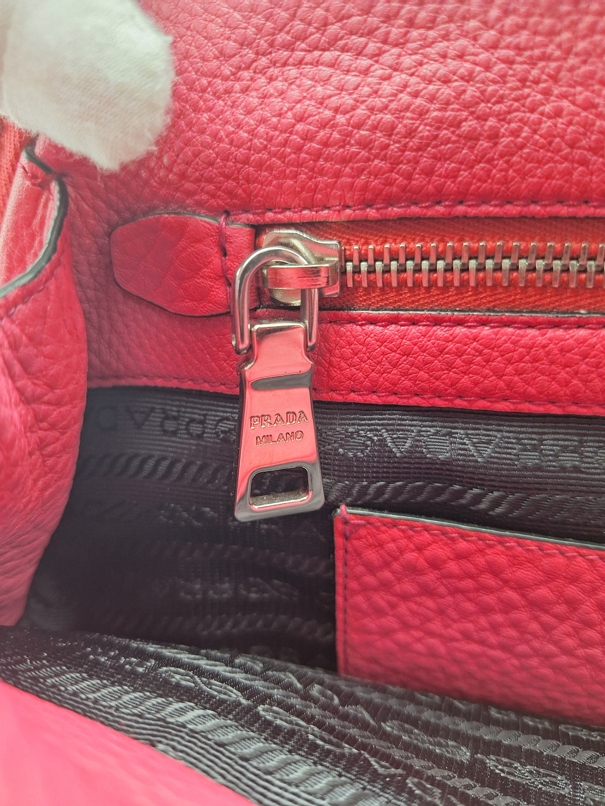 Prada Vitello Daino Leather Tote Bag Pink