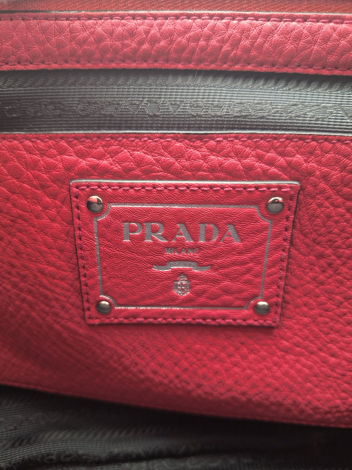 Prada Vitello Daino Leather Tote Bag Pink