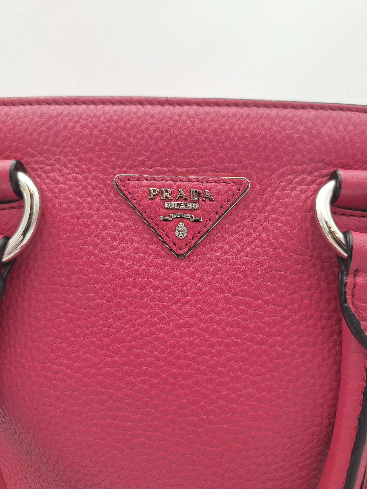 Prada Vitello Daino Leather Tote Bag Pink