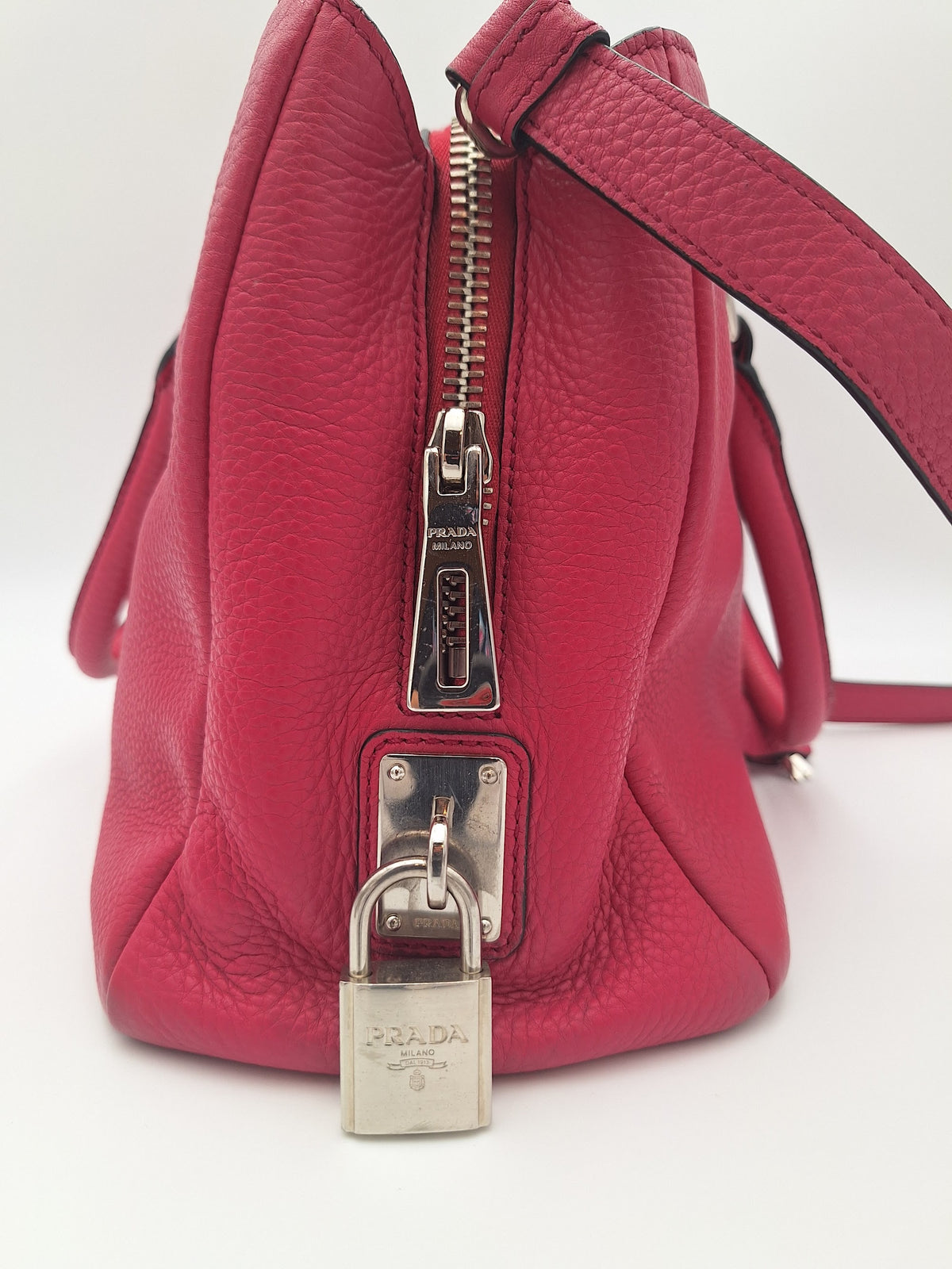Prada Vitello Daino Leather Tote Bag Pink
