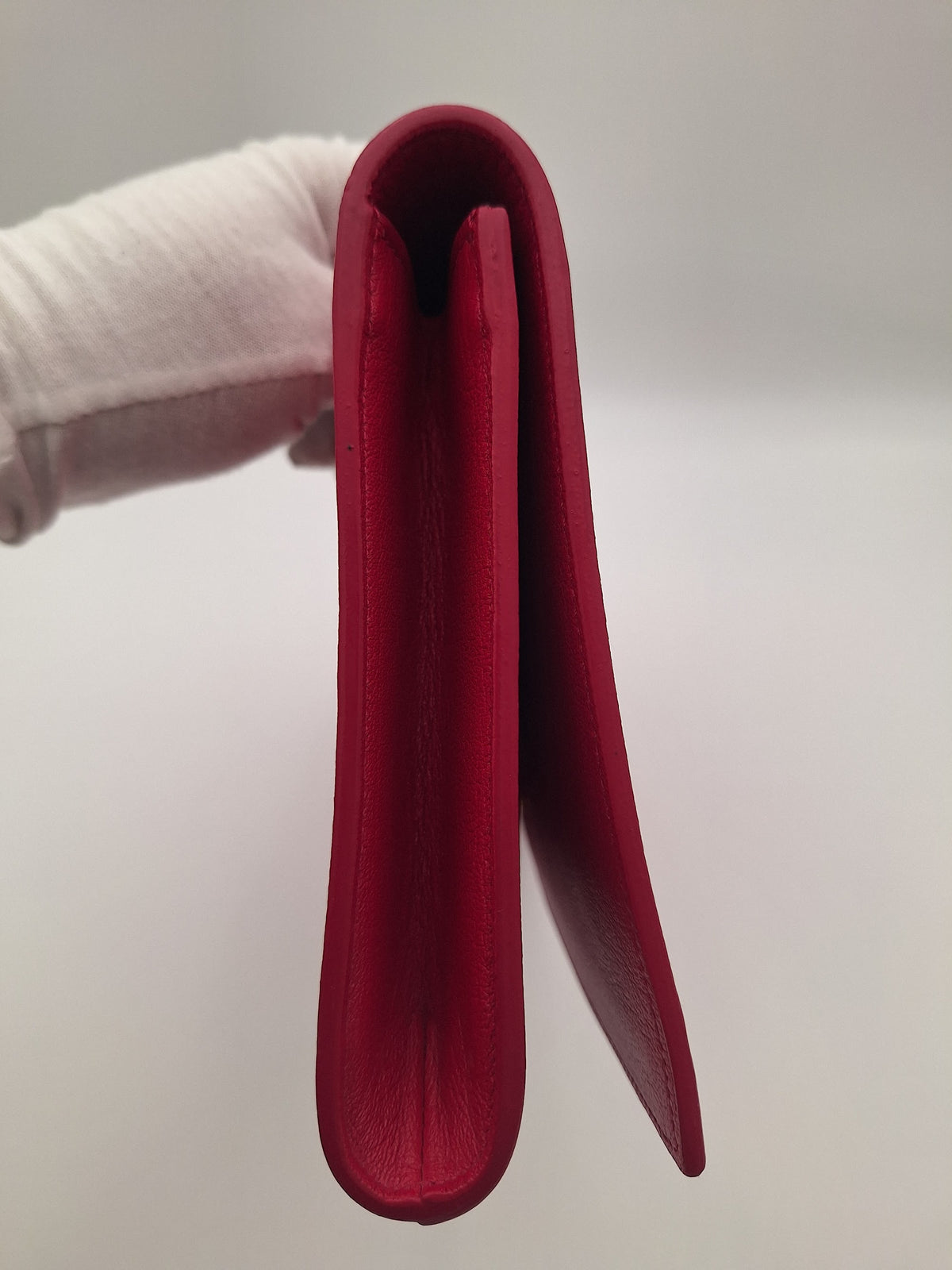 Saint Laurent Belle de Jour Leather Clutch Pink