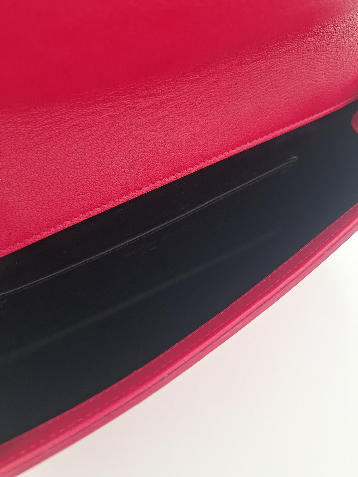 Saint Laurent Belle de Jour Leather Clutch Pink