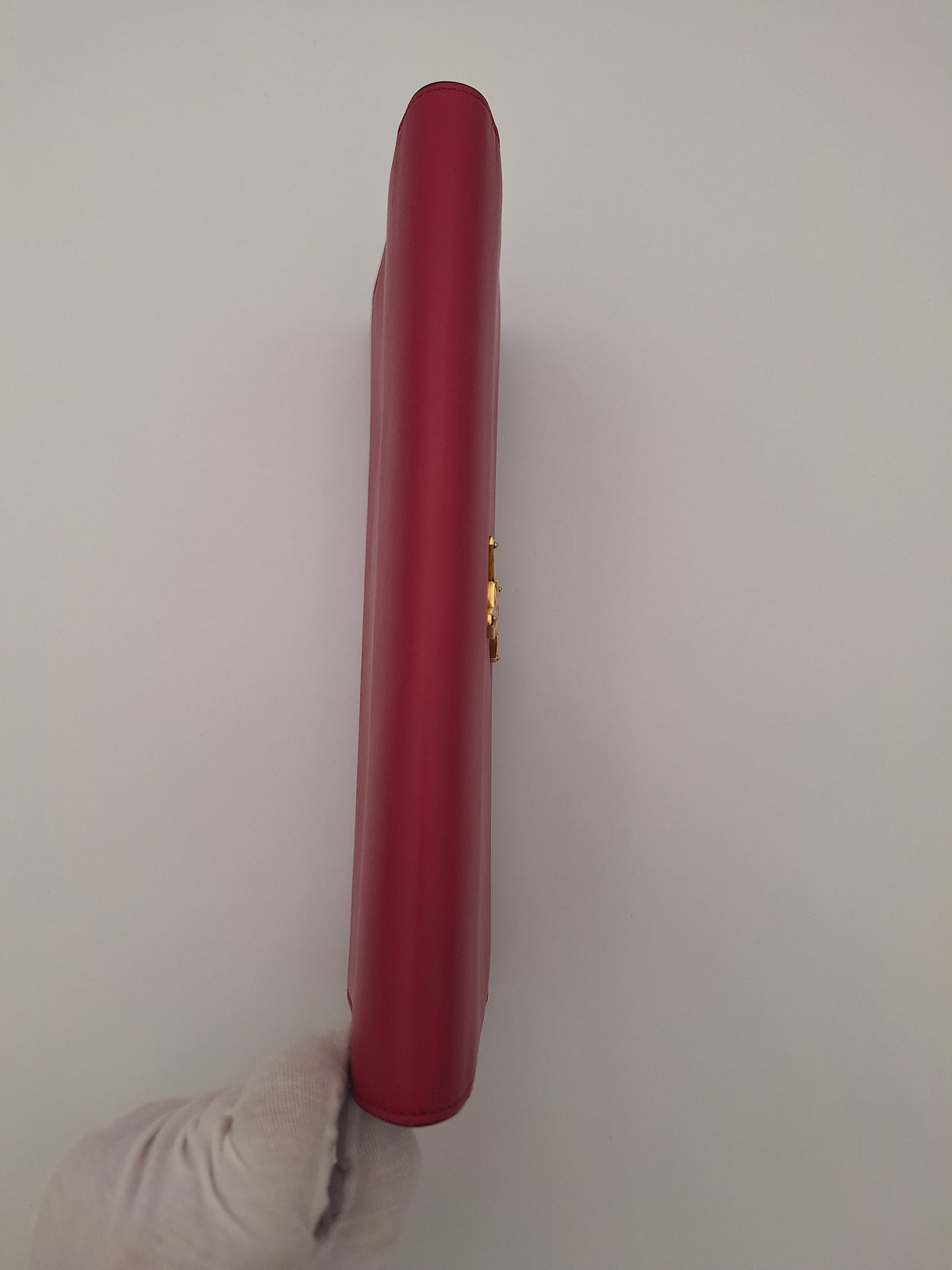 Saint Laurent Kate Leather Clutch Fuchsia